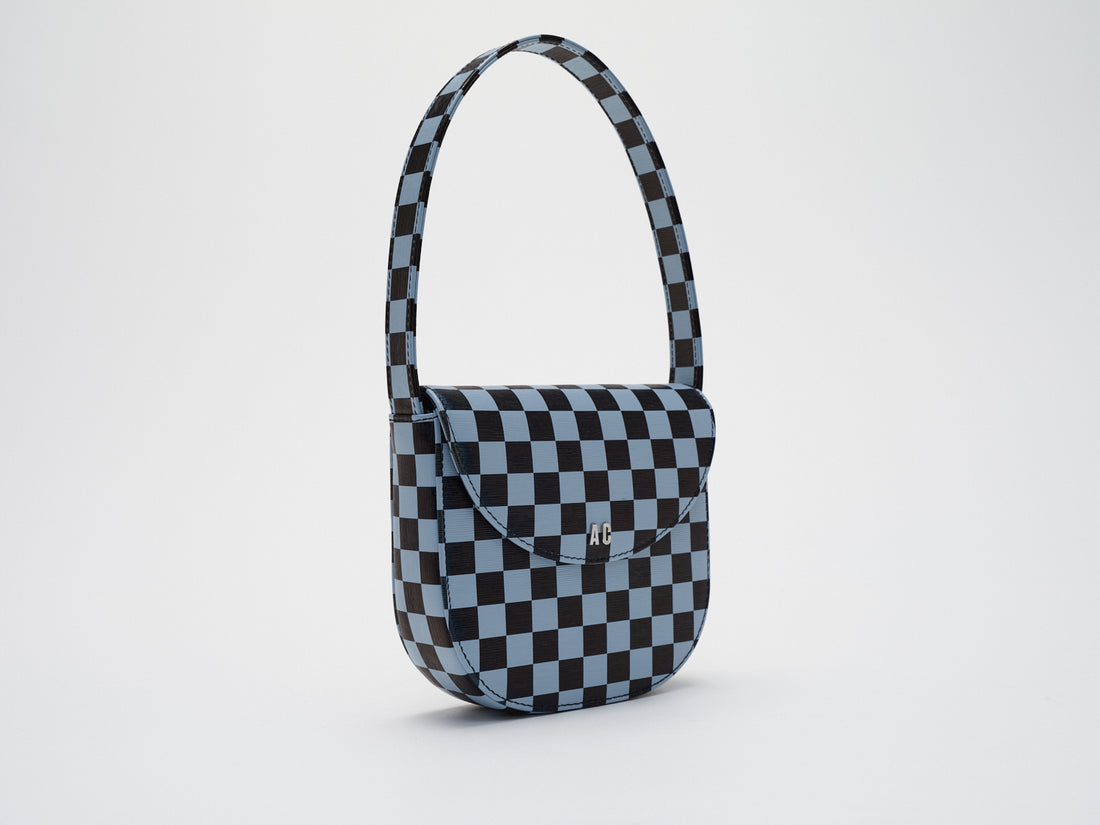 CAT CHECKERED BLUE