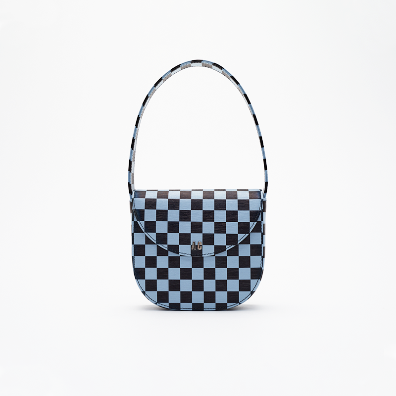 CAT CHECKERED BLUE