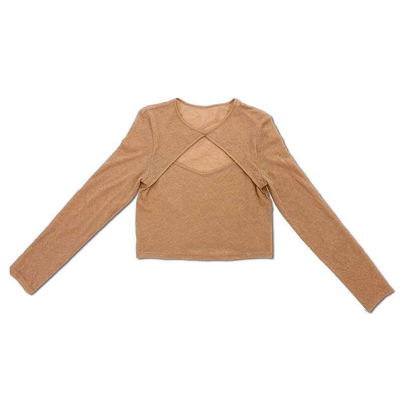 KAYLEE CAMEL BROWN TOP